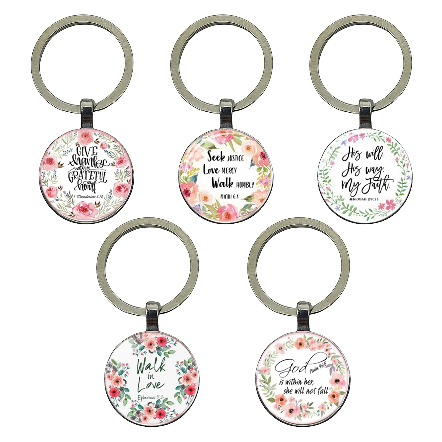 Bible Verse Keychain Christmas Religious Faith Gifts for Women Men -Prayer Christian Keyring for him her Bible Verse