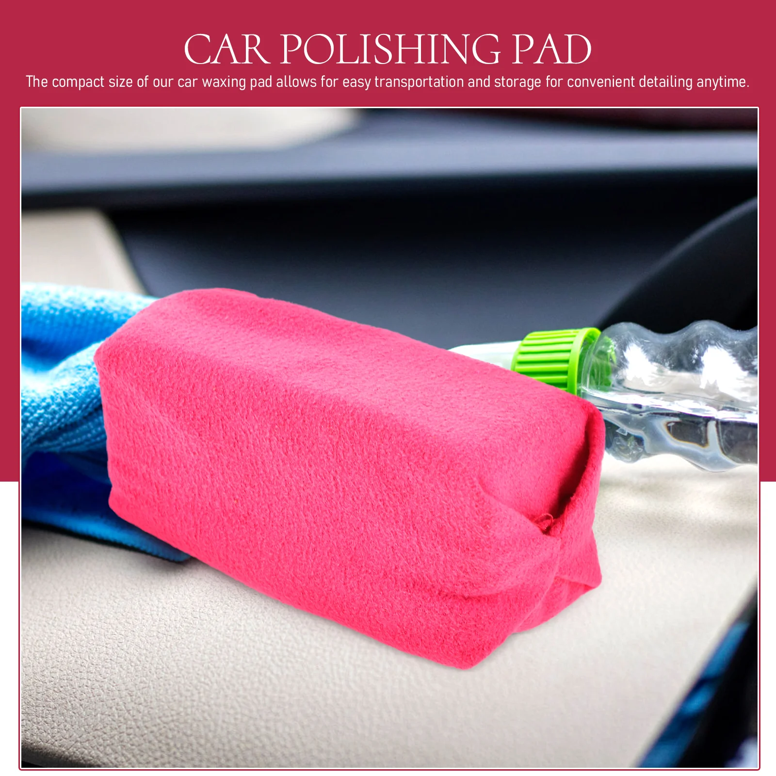 

Crystal Coated Sponge Block Car Wax Shine Applicator Polishing Pad Tool Buffer Waxing Light Grey Contour Dressing Fine Textured