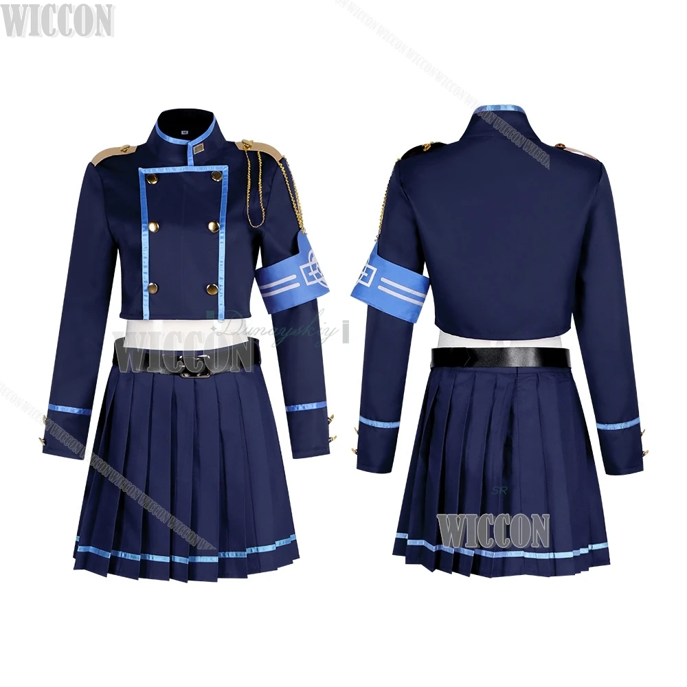 Juego azul archivo Tachibana Hikari Nozomi uniformes escolares Cosplay 2 uds peluca chica conjunto completo Halloween Comic Con traje juego de rol