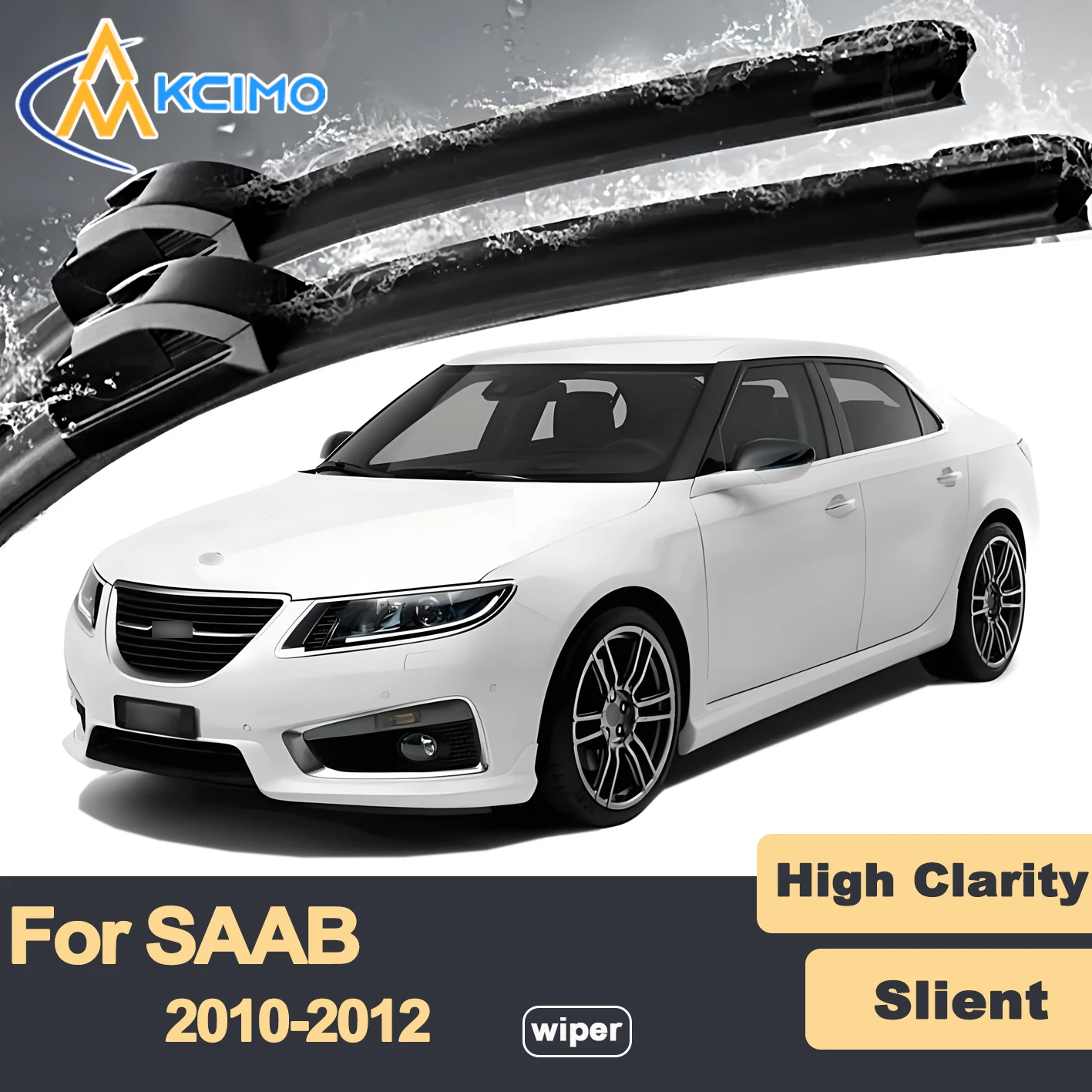 

Premium Rubber Durable Silent Windshield Wiper Blades 2pcs for SAAB 9-5 YS3G 2010-2012 Front Wiper Blades Set