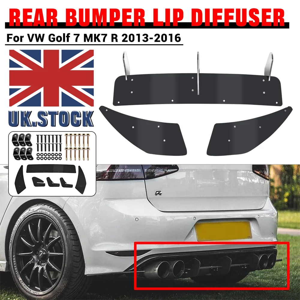 

Diffuser Trunk Lip Spoiler Rear Bumper Lip Rear Scoop Gloss Black For VW MK7 R For Golf 7 2013-2016 Accessories Exterior Parts