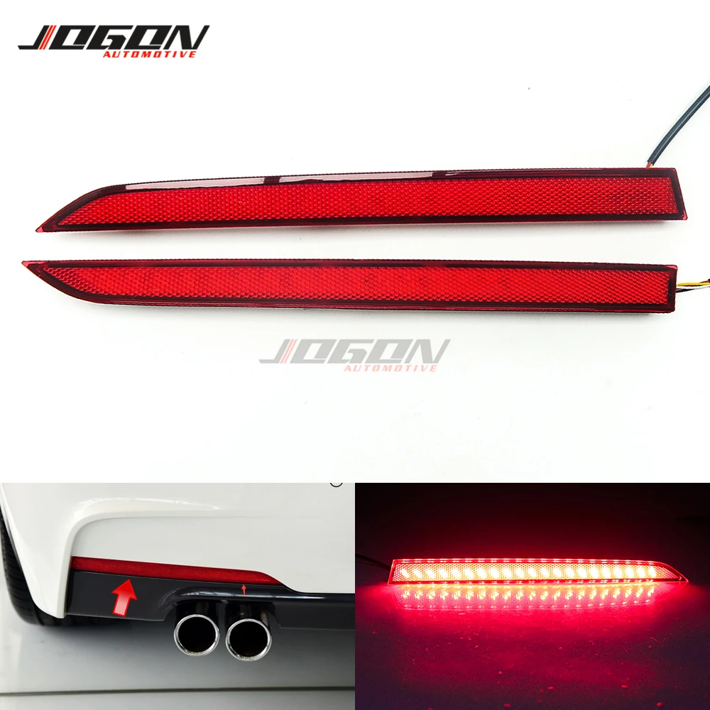 LED Rear Bumper Dynamic Turn Signal Light Reflector Fog Braking Light for BMW 3 Series F30 F31 M Sport  2012-2019 315 320 325