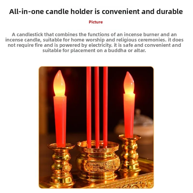 Shangxiang for Incense Household Electronic Candle Holder for Offering Lamp New LED for Buddha Everlight Buddha Front