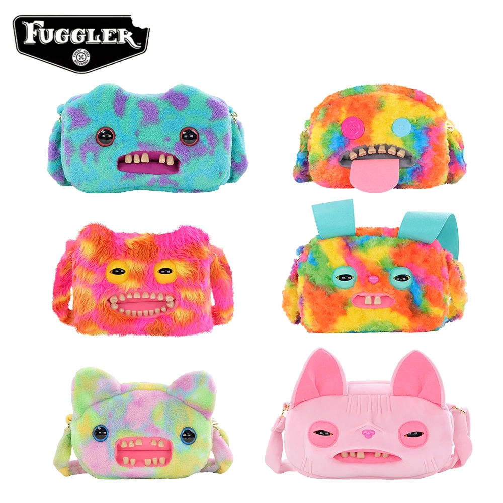 Original Fuggler Funny Ugly Monster Plush Crossbody Bags Super Large Capacity Soft Wide Eyed Weirdo Peluche Festival Gifts 32CM
