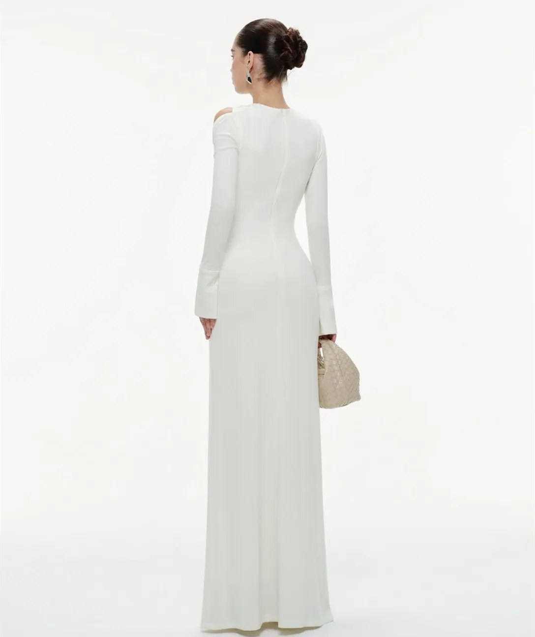 Maßgeschneiderte kurze Crêpe-Abendkleider, Neckholder, Meerjungfrau, plissiert, فسات Mohamed 1914 Knöchellanges Ballkleid für Frauen