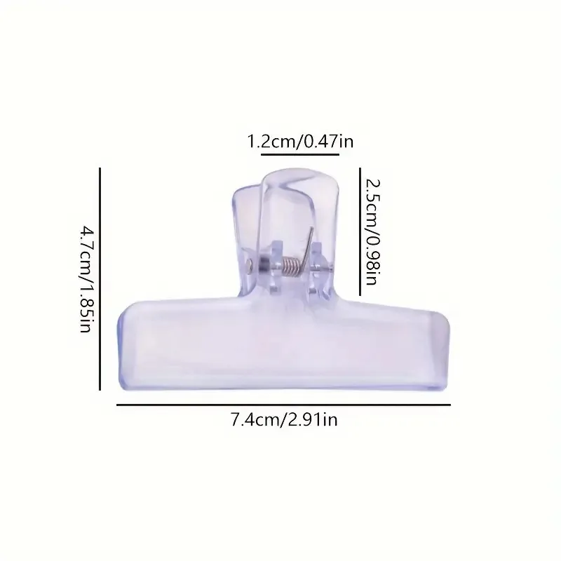 6pcs Set of Japanese Minimalist Large-Size Acrylic Transparent Macaron Color Clip Office Stationery Storage Clips, Paper Clip image 5