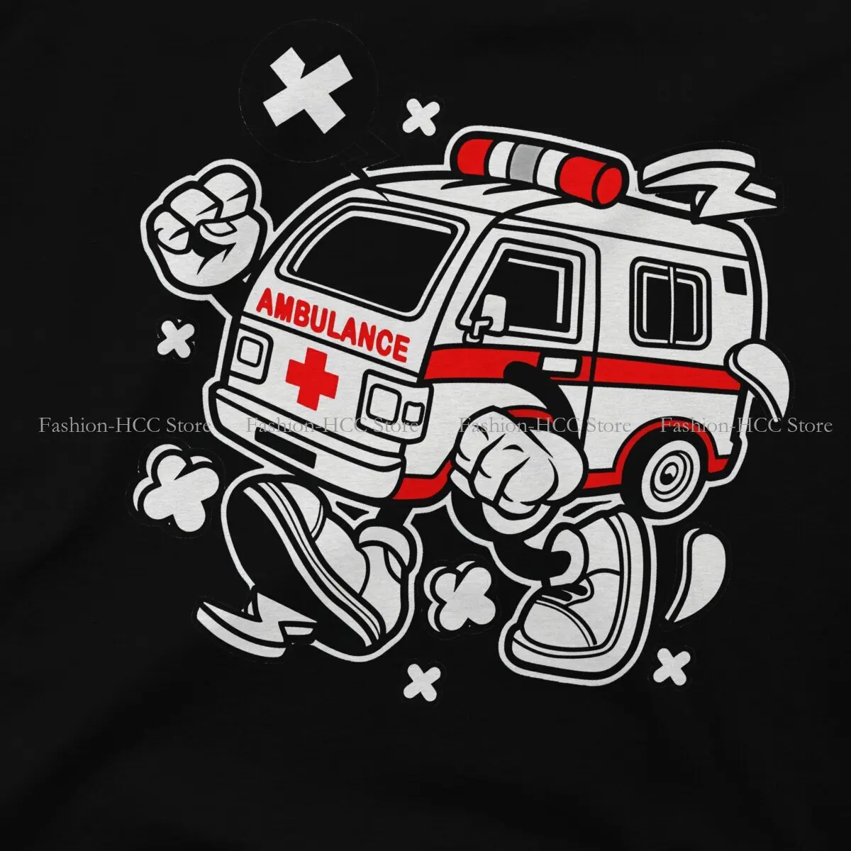 Gamer Cartoon Graphic TShirt Ambulance Ambulances Printing Streetwear Comfortable T Shirt Men Short Sleeve Special