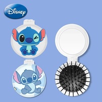 Disney Stitch Mini Air Cushion Comb Mirror Cute Cartoon Anime Figure Portable Massage Hair Brush Hair Care Tool Accessories Girl