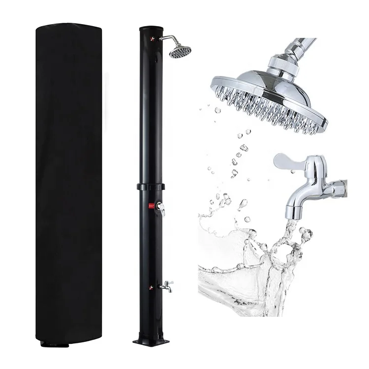 Solar Shower 38 Liter Solar Garden Shower Warm Water Max. 60 Degrees Without Power Connection Pool Shower Camping