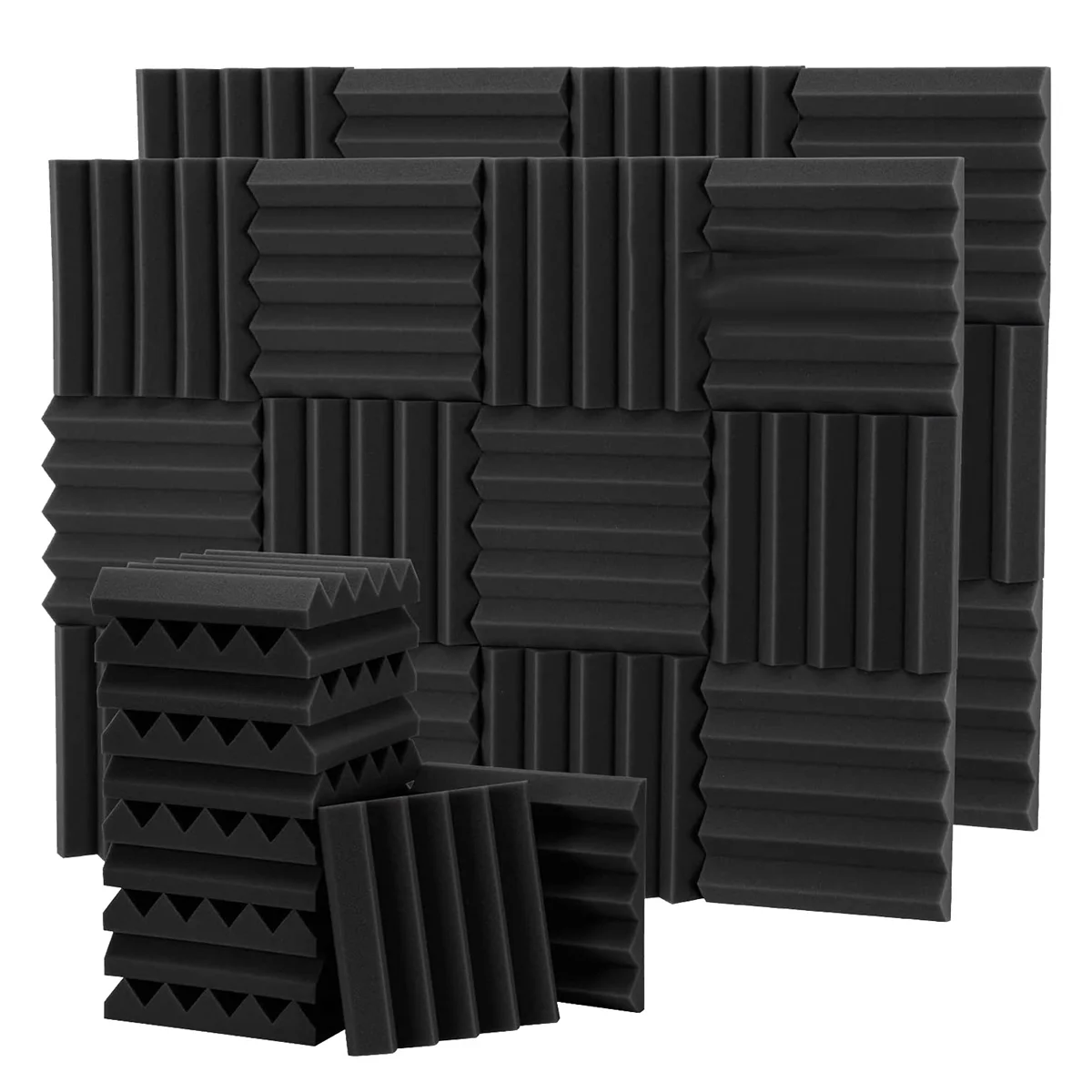 36 Pack Acoustic Panels 9.8x9.8x2 Inch Wedge Sound Proof Foam Acoustic Foam for Recording Studio Acoustical Treatments