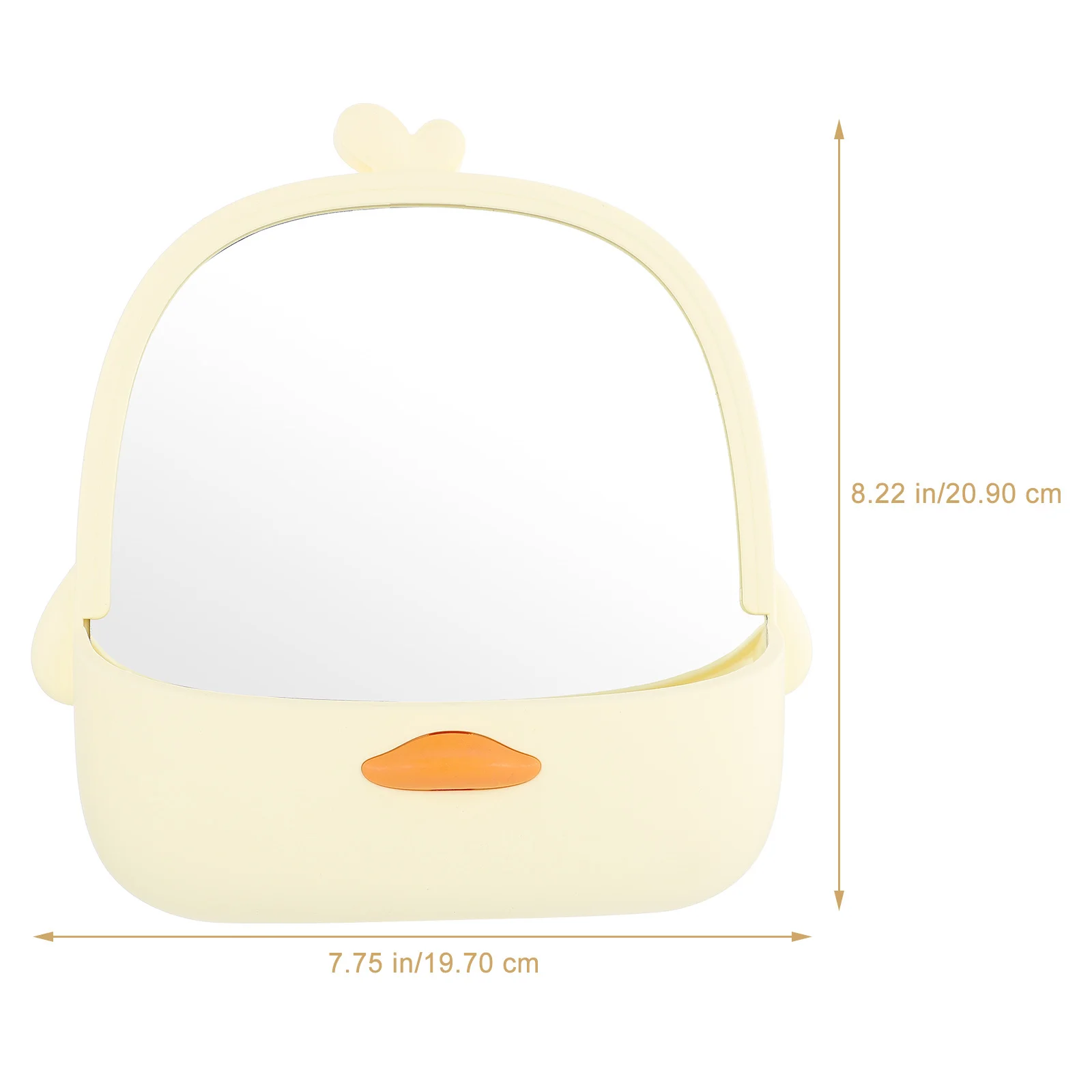 مرآة مكياج مبتكرة واقفة، مادة ممتازة مقاومة للخدش، تصميم كرتوني لطيف، مرآة زينة لسطح المكتب للنساء والفتيات #2