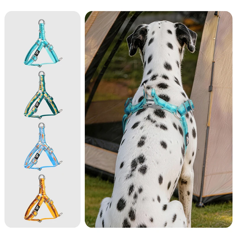 

Luxurious Y-shaped Printed Dog Harness No-Pull Anti-Escape Soft Lightweight Harness for Medium & Large Dogs Outdoor Adventure