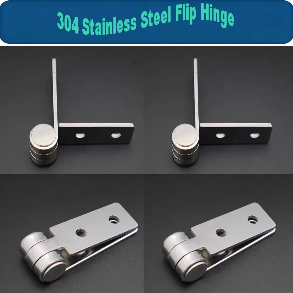 Stainless Steel Concealed Frame Folding Hinge 2Pcs Anti-Crack Hardware for Balcony Door & Window