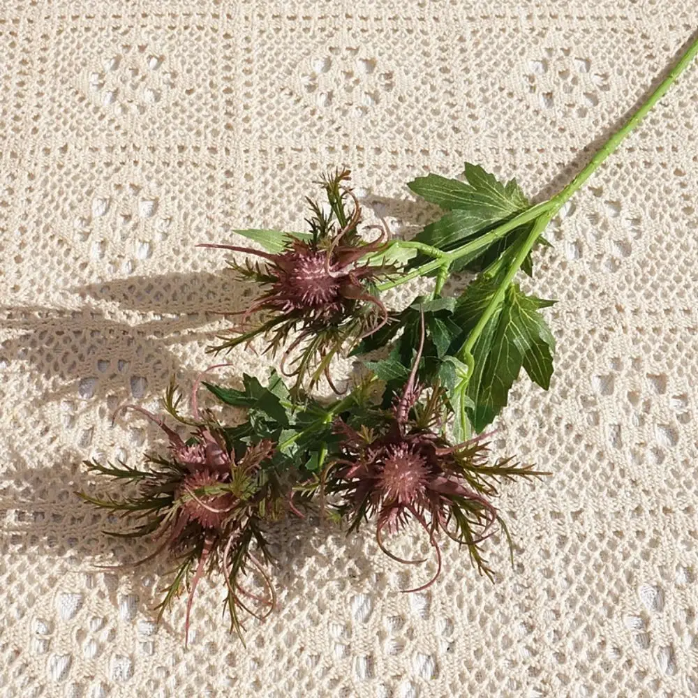 Plastic Artificial Prickly Celery Flower Realistic Elegant Fake Flower Handmade Non-Fading Simulation Plants Home Garden Decor