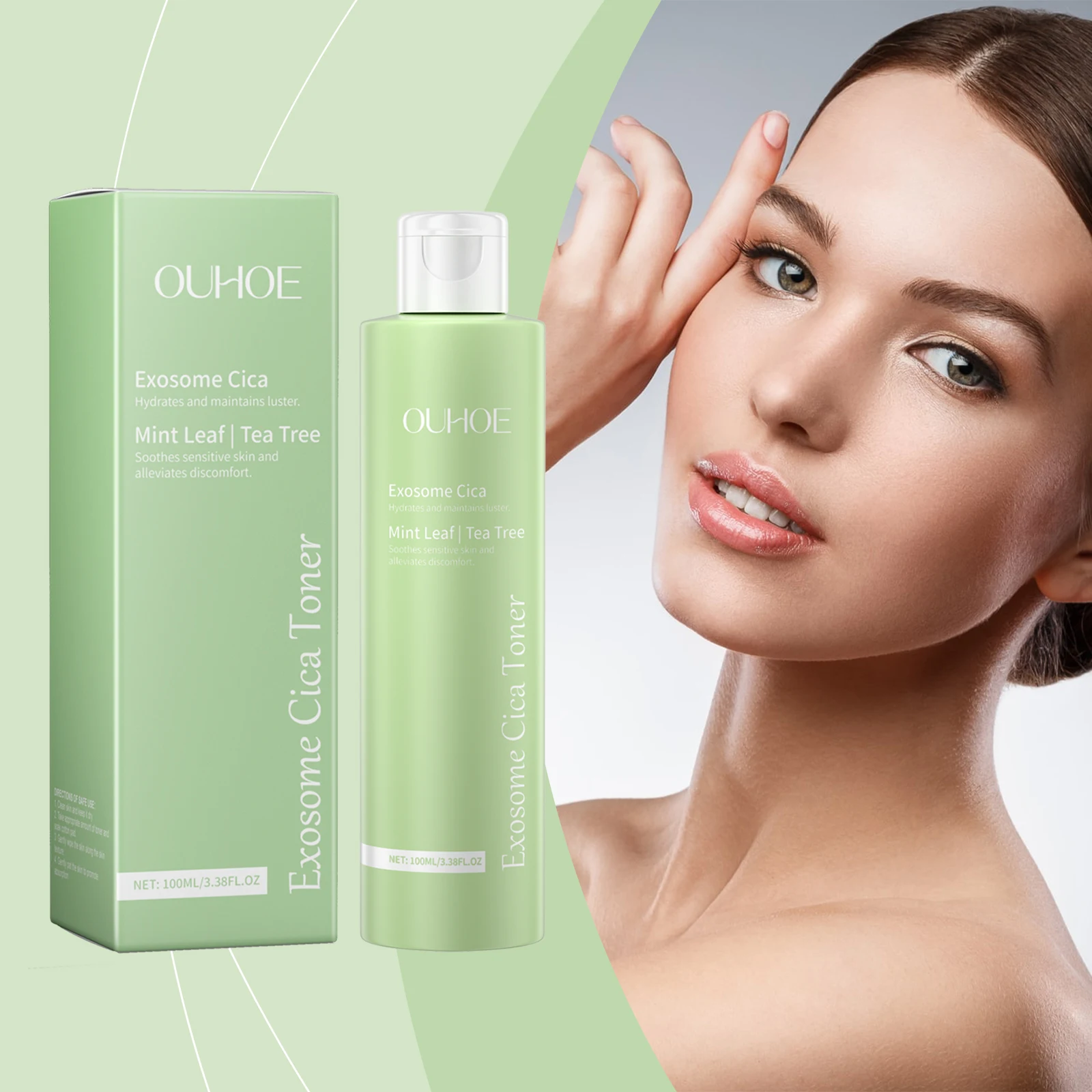 毎日の顔の保湿、水分ロック、鎮静、修復、浄化のためのスノー グラス トナー