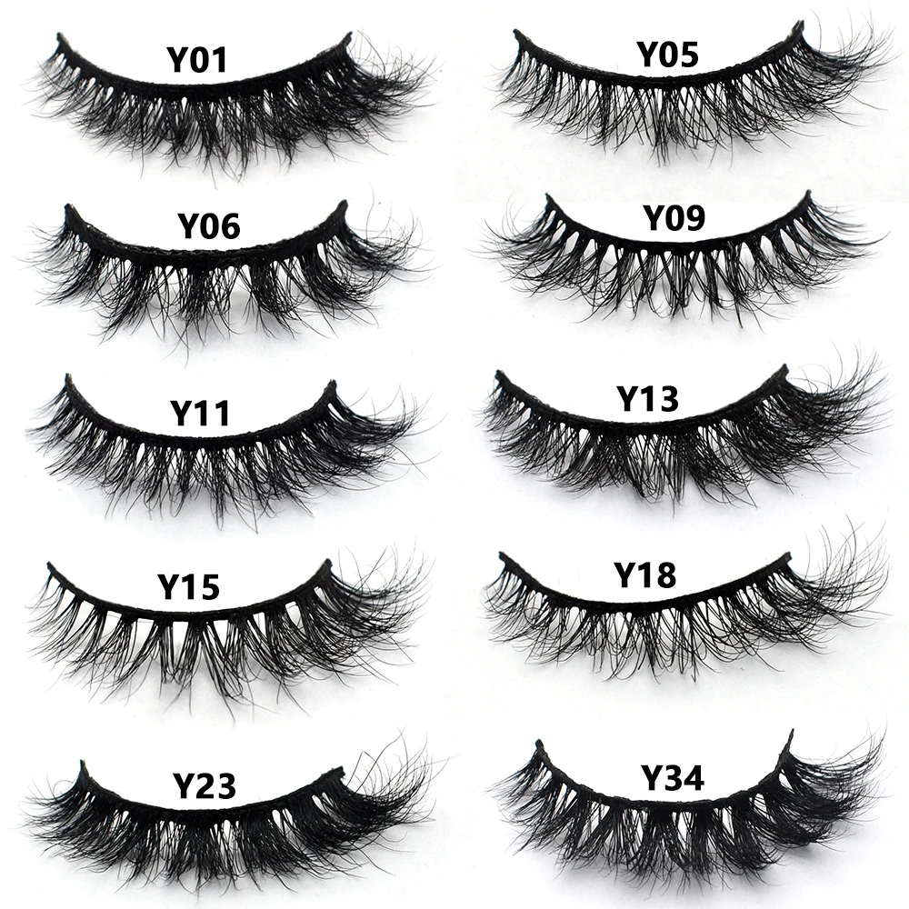 FOXESJI قصيرة الطبيعية المنك جلدة رقيق Wispy الرموش حجم 12 مللي متر-15 مللي متر الرموش الصناعية رمش تمديد ماكياج