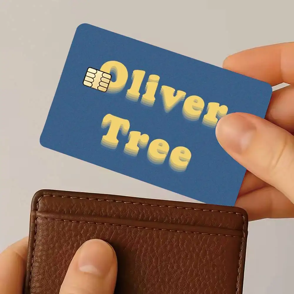 For O-Oliver T-Tree Miss You Ugly Is Beautiful Credit Card HD Stickers Game Card Decal Small Chip Waterproof Sticker Gift