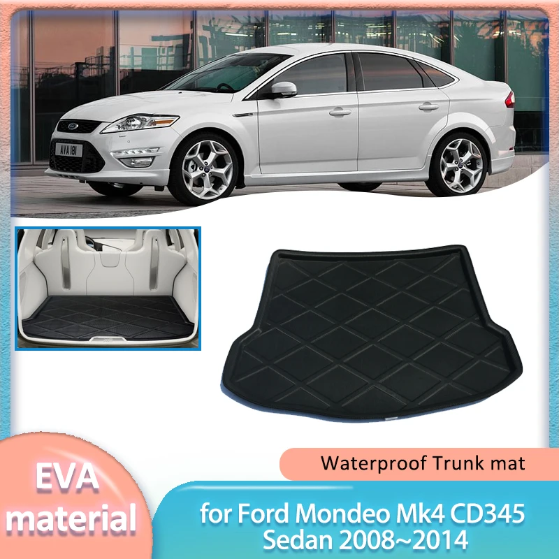 

Коврик в багажник автомобиля для Ford Mondeo Mk4 CD345 Sedan 2008 ~ 2014 2009 2010 2011 2012 2013 подставка для багажника грузовой напольный коврик для багажа водонепроницаемый чехол аксессуары