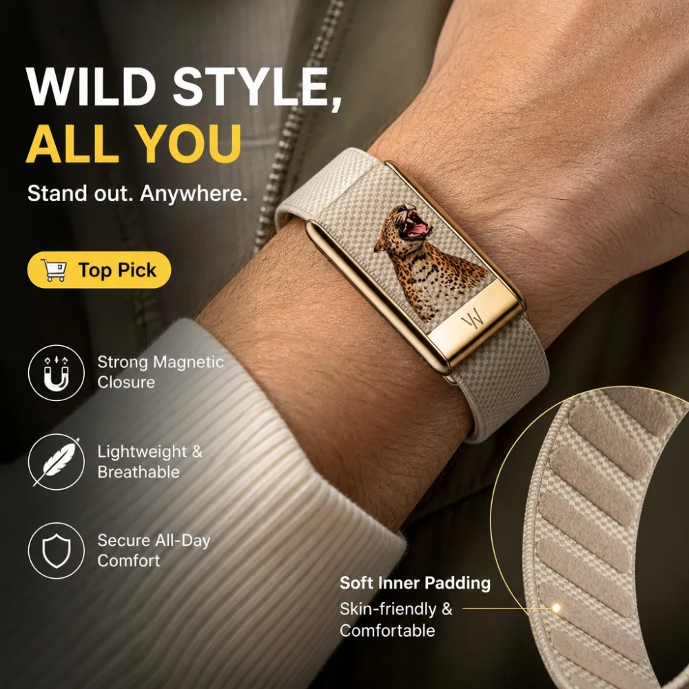 for-whoop-50-mg-band-leopard-print-nylon-woven-strap-u-shape-metal-frame-sport-replacement-wristband-fitness-accessories