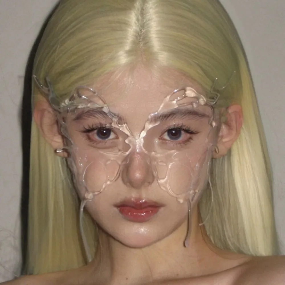 Retro Tier Schmetterling Maske Transparent Harz Volle Gesichts Abdeckung Cosplay Kostüm Alten Stil Maskerade Requisiten Festival