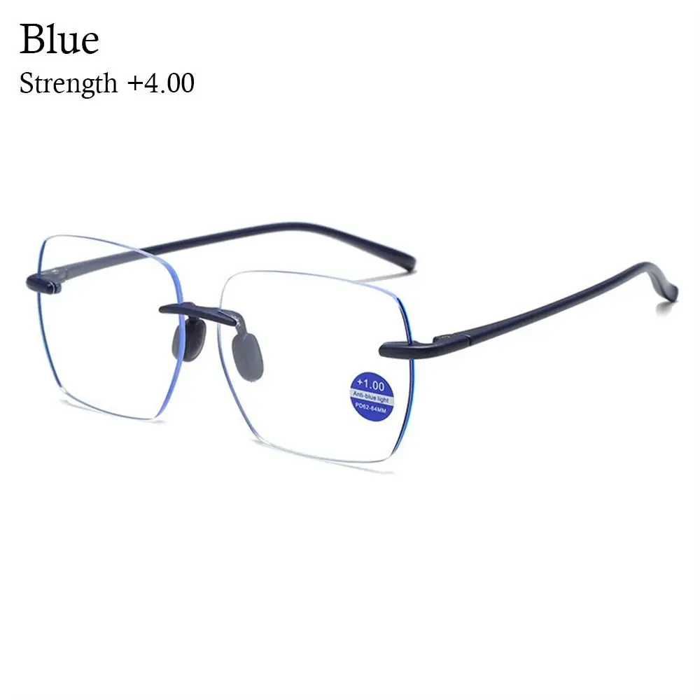 

Anti Blue-ray Reading Glasses Diamond Cut Rimless High-definition Presbyopia Glasses Ultralight Far Sight Eyewear Women Men