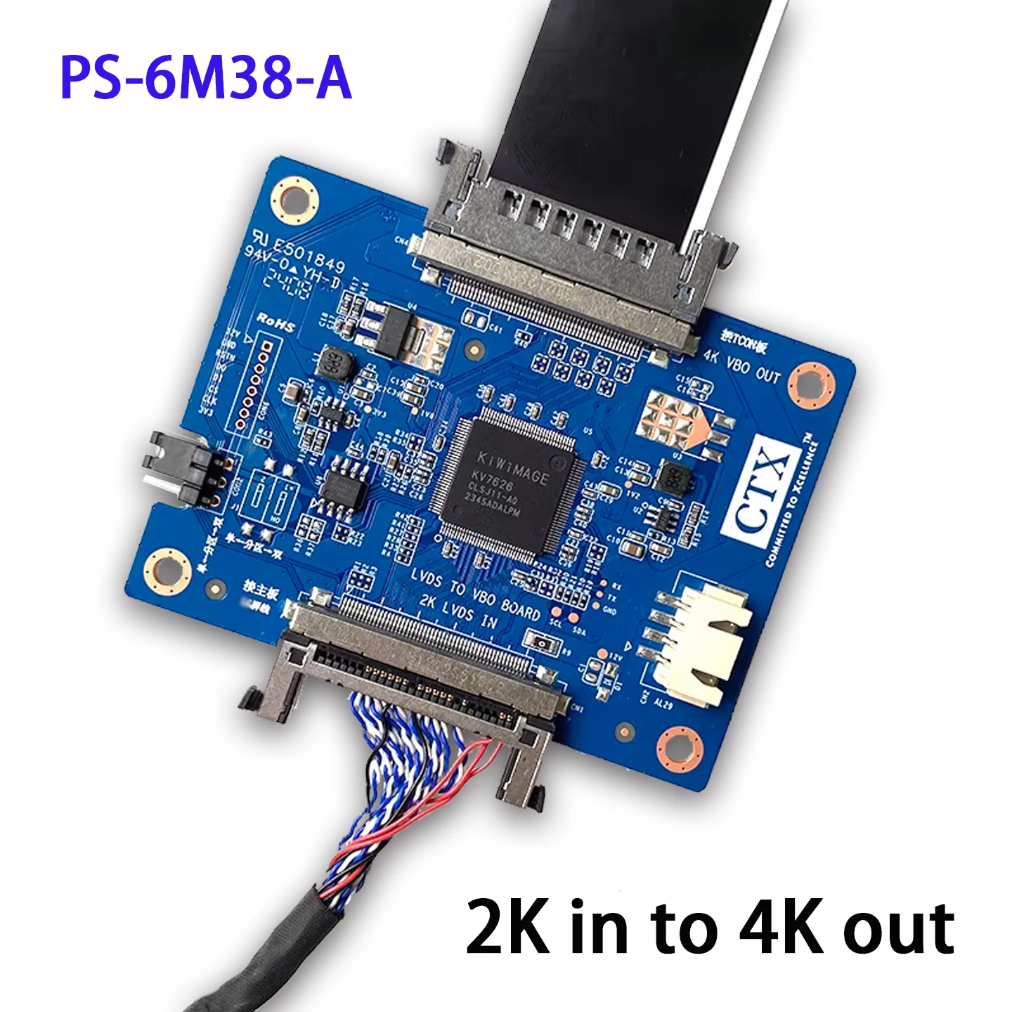 adaptador-ctx-novo-ps-6m38-a-entrada-2k-para-saida-4k-6m40-k7626-particao-Unica-e-particao-dupla