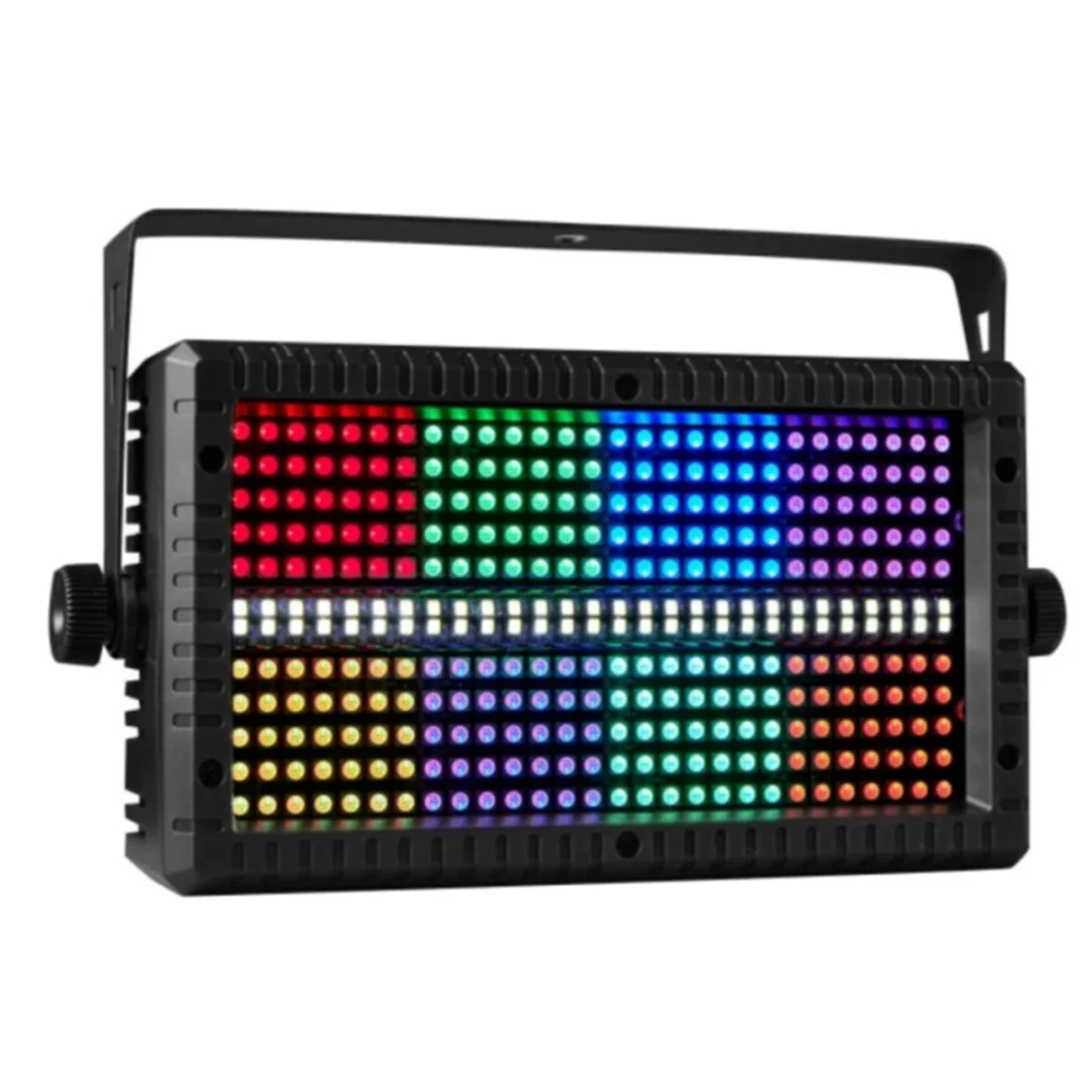 Estroboscópico LED Mni RGB 3 en 1, barra estroboscópica de 60W, 8 particiones + blanco, 8000K, 4 particiones, DMX, súper brillante, Dj, escenario, enchufe de la UE