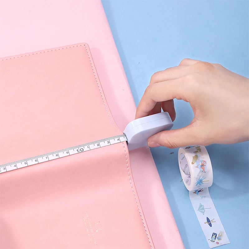 Deli Mini Leather Tape Measure 1.5M Soft Candy Color Flexible Portable Ruler Tapeline Tailor Clothing Kawaii Stationery Tool