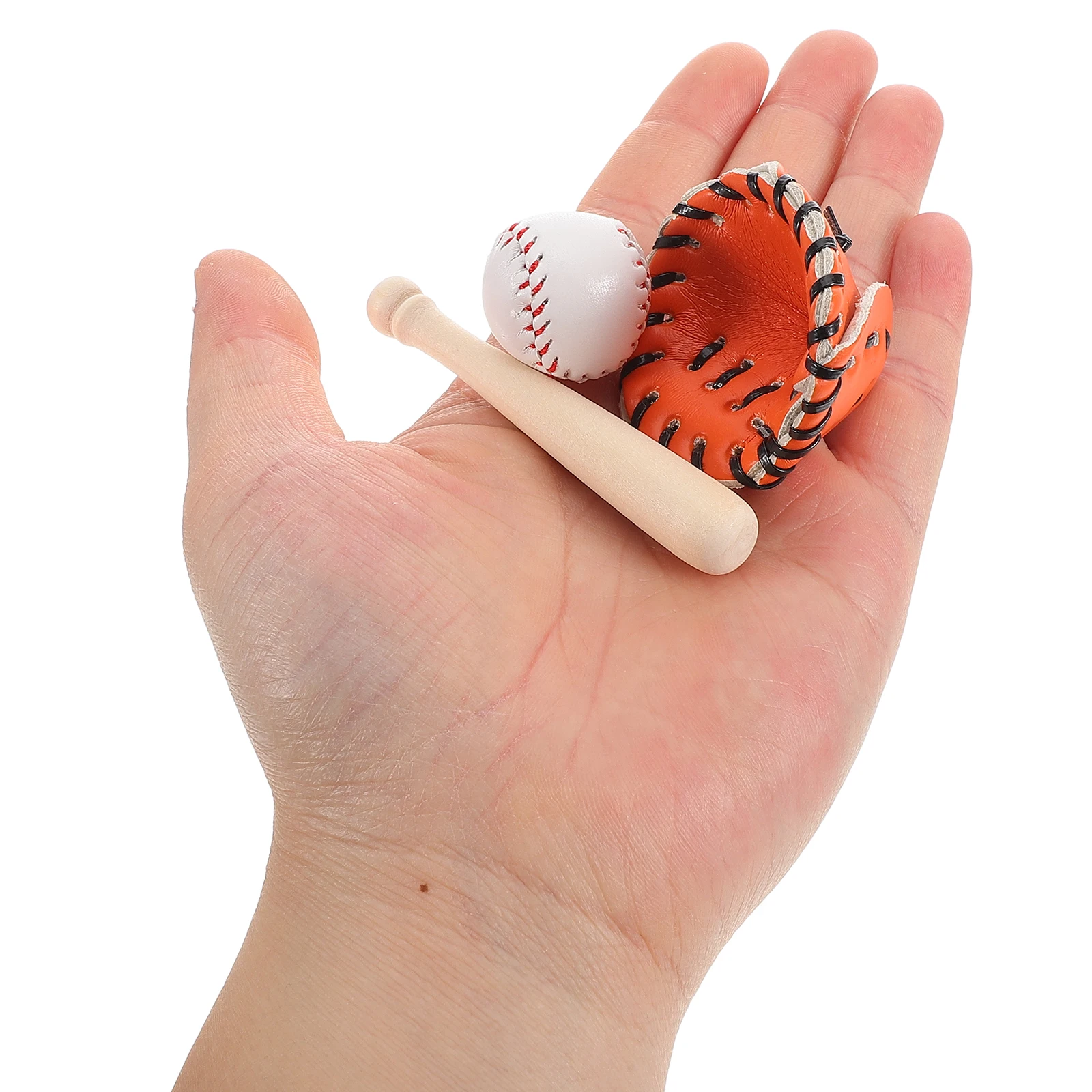 1 Juego de deportes en miniatura para manualidades, Kit de béisbol y Softbol, decoraciones, juguete Adorable y divertido, accesorios en miniatura para exteriores