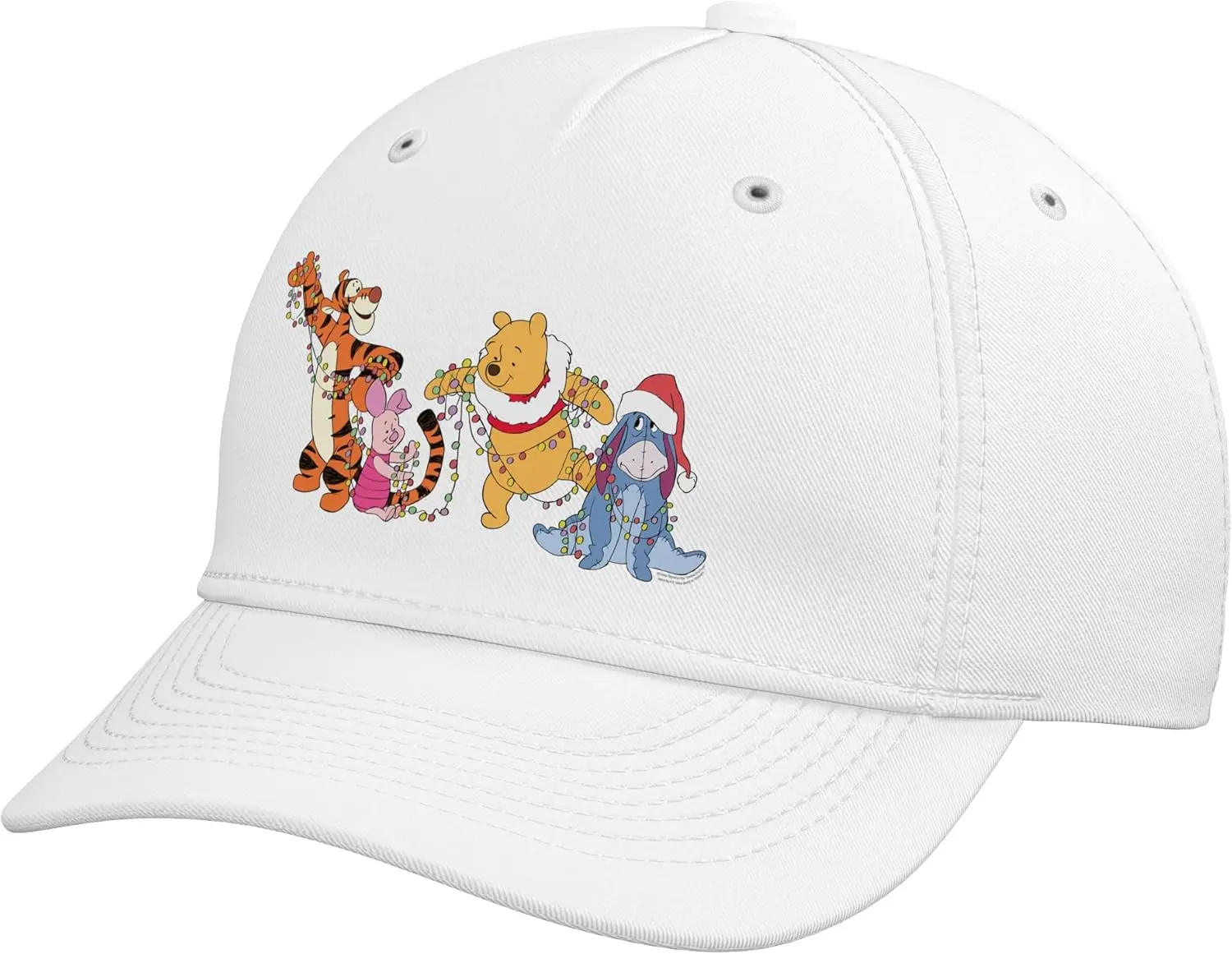 

Disney Winnie The Pooh & Friends Christmas Lights Holiday Adjustable Baseball Printed Hat
