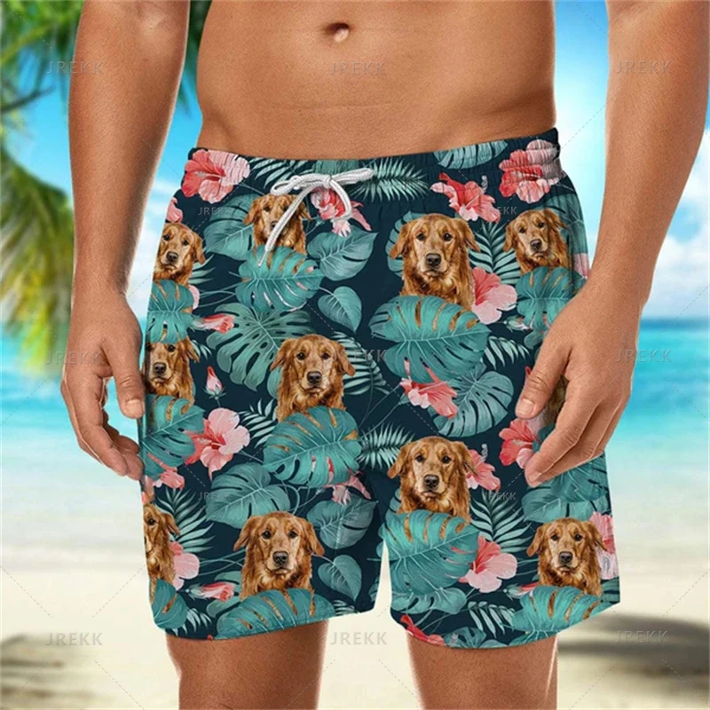 Homens havaianos 3D personalizados rostos imprimir shorts de praia, streetwear legal, estilos de design, shorts de bordo, moda infantil, calção de natação, calças