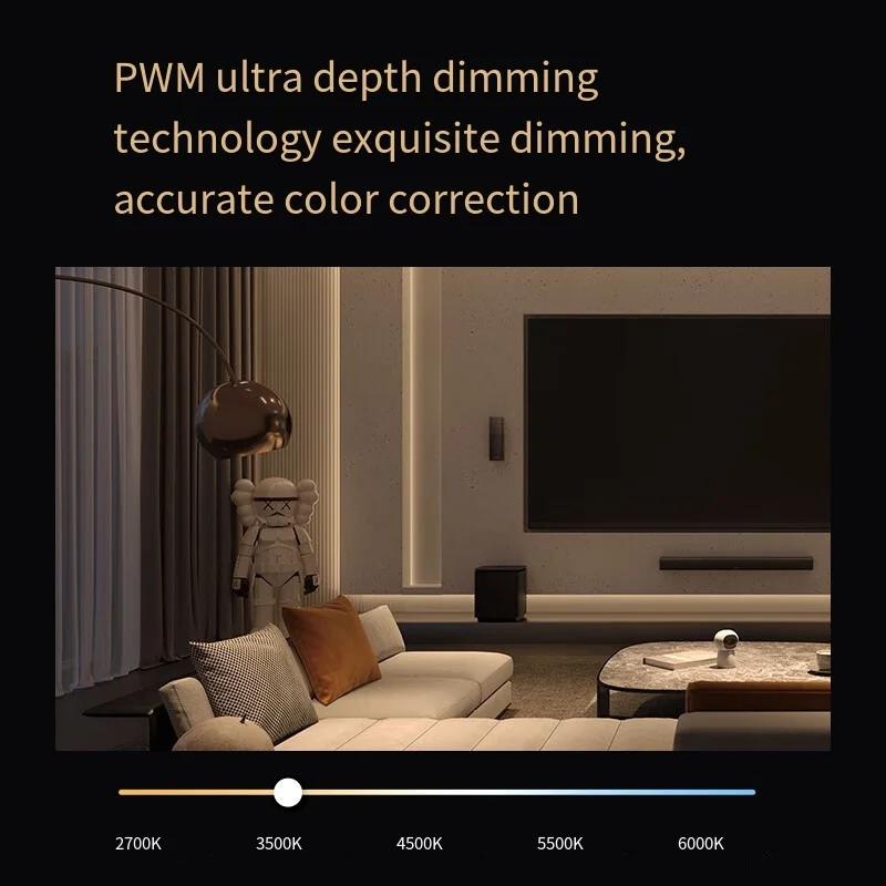 Aqara Smart Downlight T1 Zigbee Lampu Bulat Peredupan 10W Sudut Sinar 24 36 Pencahayaan Adaptif Antisilau untuk Aplikasi Homekit