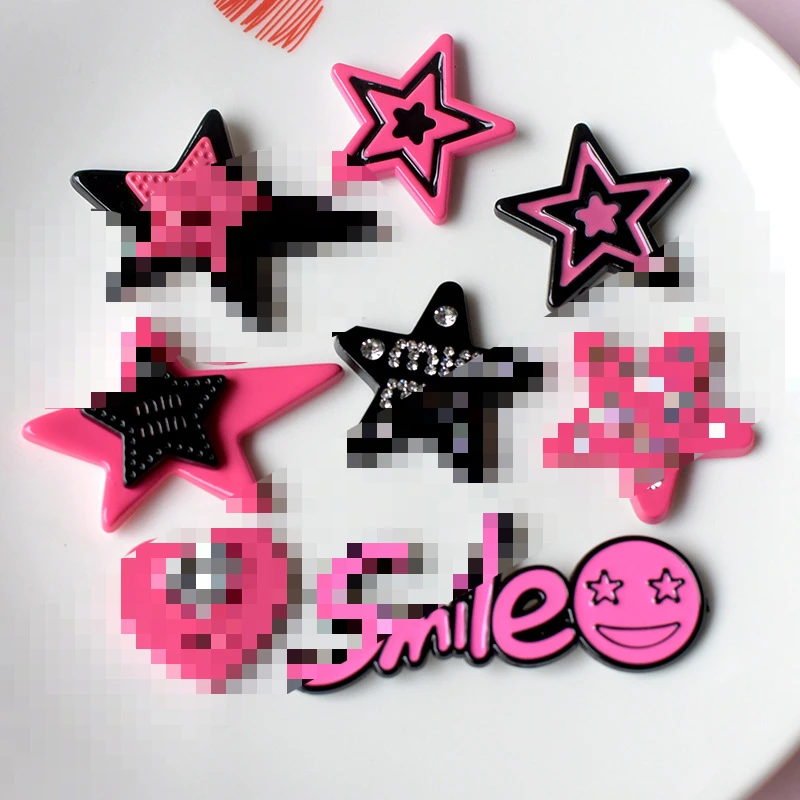 5pcs cute star cartoon resin flatback diy kawaii resin accessories crafts materials scrapbooking embellishment