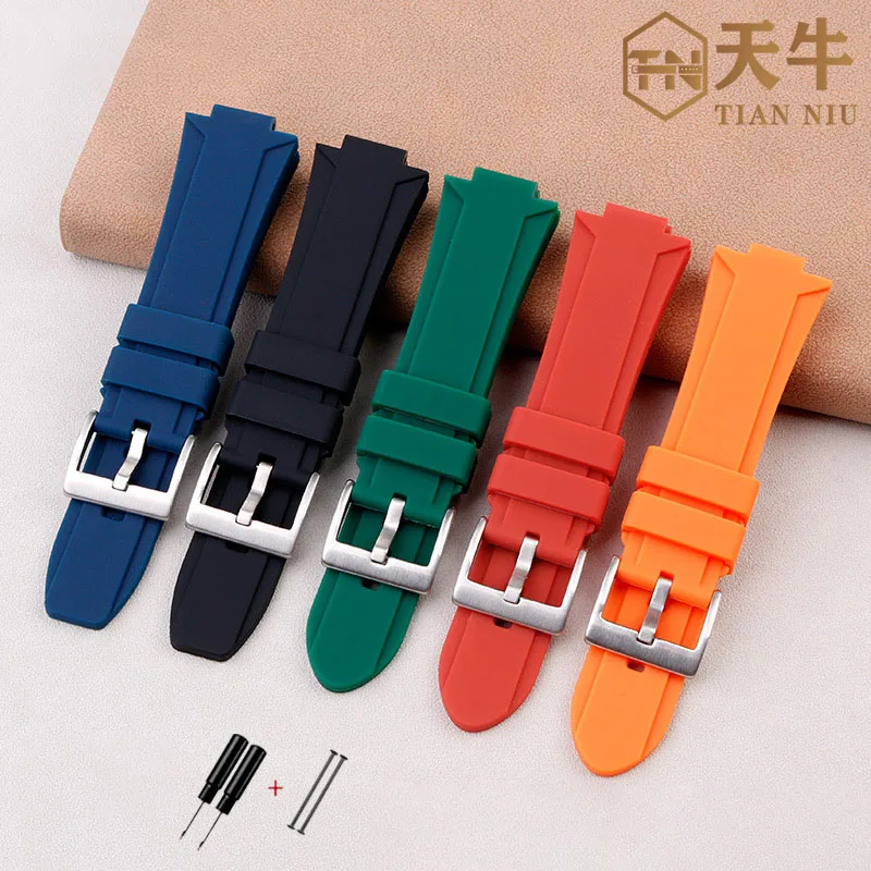 Convex watchband Silicone bracelet for timex T2N738 T2N739 T2N720 T2N721 T49706 Butterfly clasp watch band Rubber strap 24-16mm