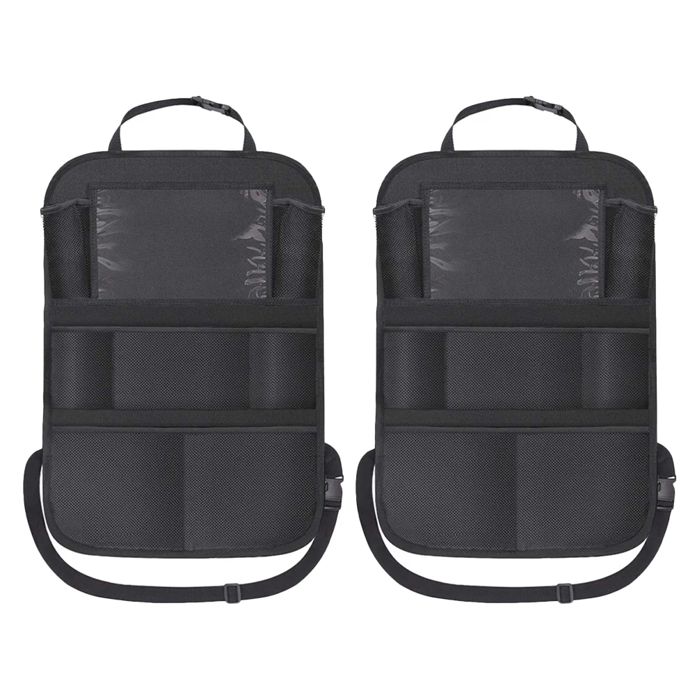 

2Pcs Car Seat Storage Bag Multifunctional Backseat Organizer Large Capacity Foldable Travel Use Car Interior Organization