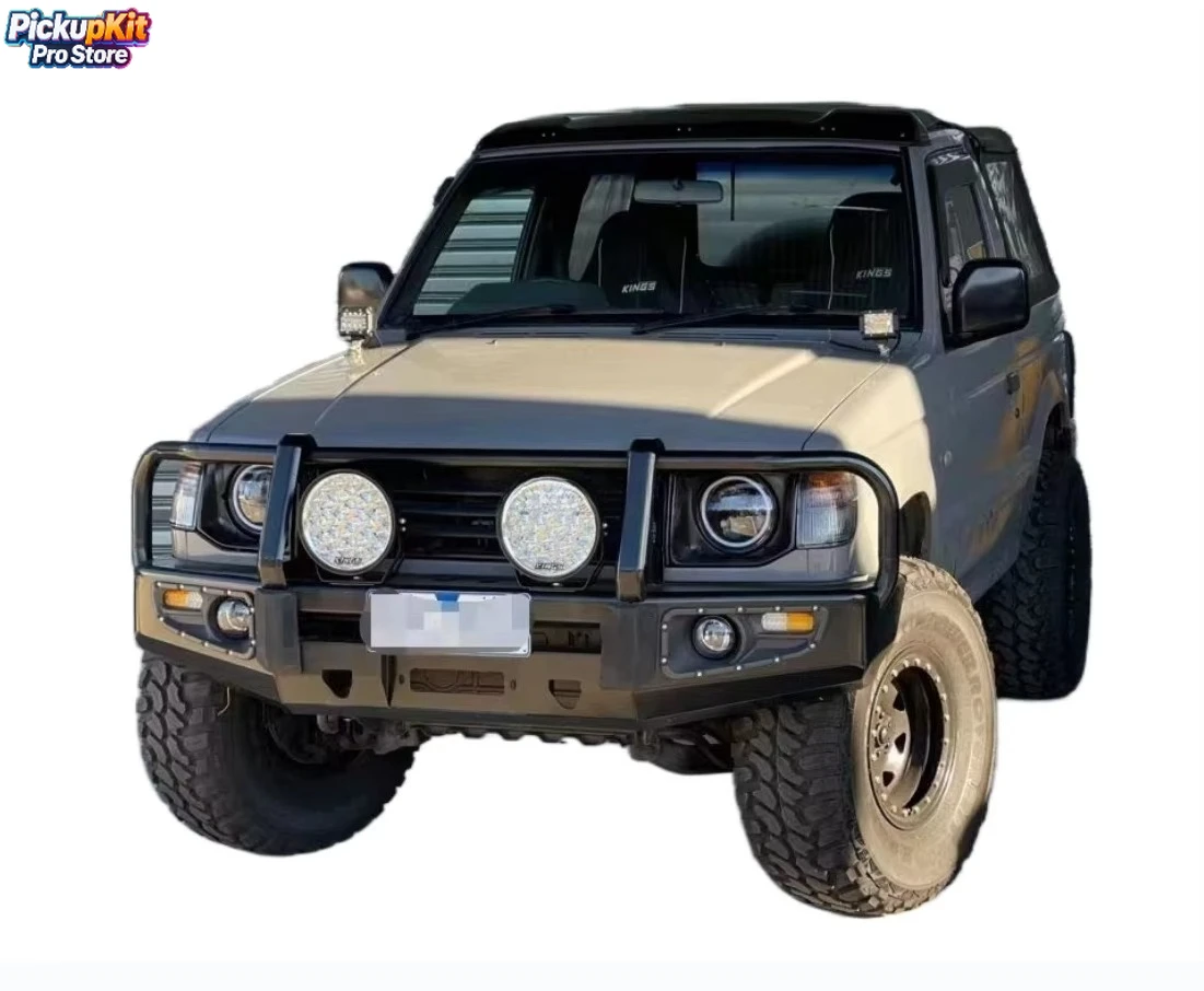 

Heavy-Duty Steel Front Bull Bar with Skid Plate for Pajero V31 V33