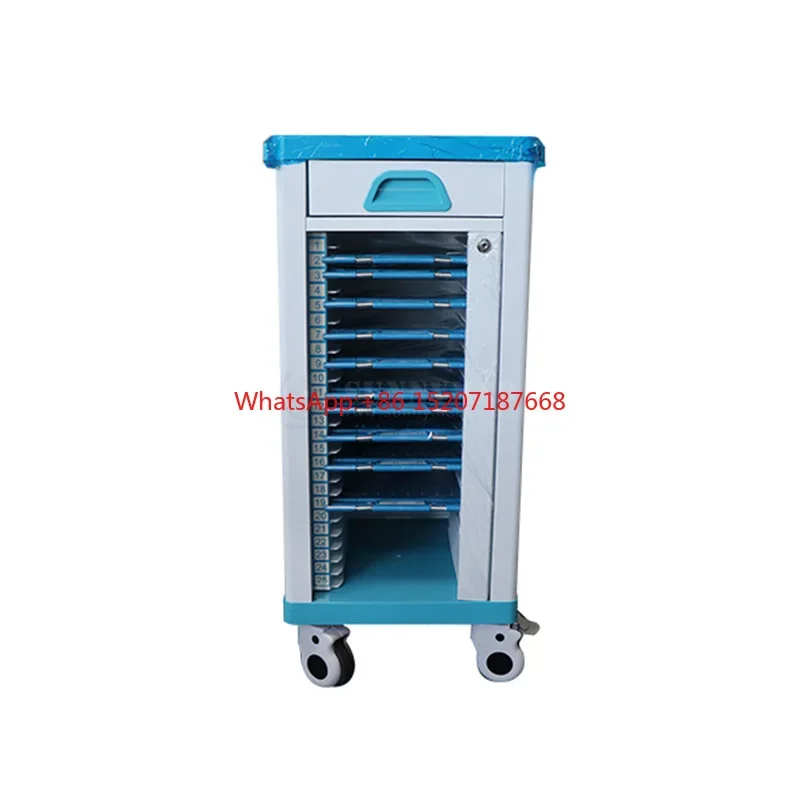 

SY-R071 Hospital Medical Records Holder Trolley Plastic Patient Records Cart