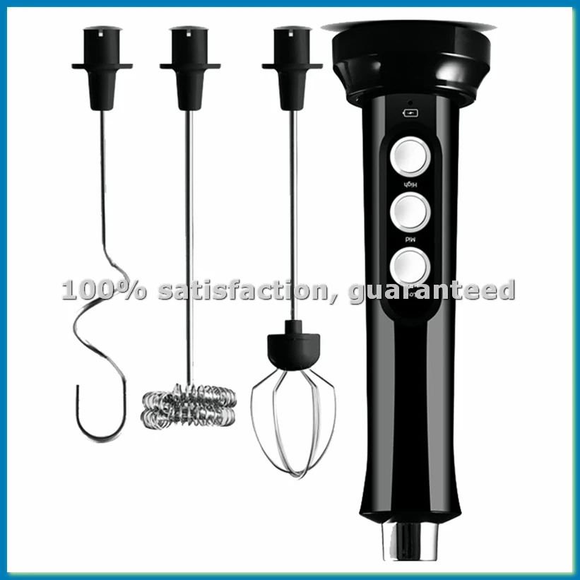 

Электрический ручной вспениватель молока 3-в-1 с высокой скоростью вращения, перезаряжаемый миксер для напитков, вспениватель для кофе -ABRM