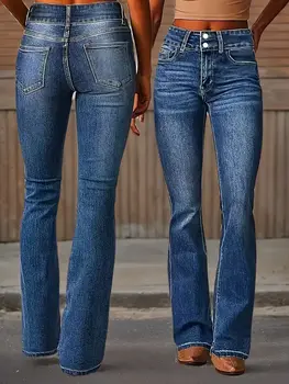 10 best sales Calça jeans com fivela falsa - №10