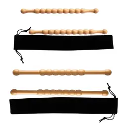 Wooden Massage Stick Scraping Tool Portable Manual Therapeutic Stick Massager Stick for Back Arms Shoulder Full Body Domestic