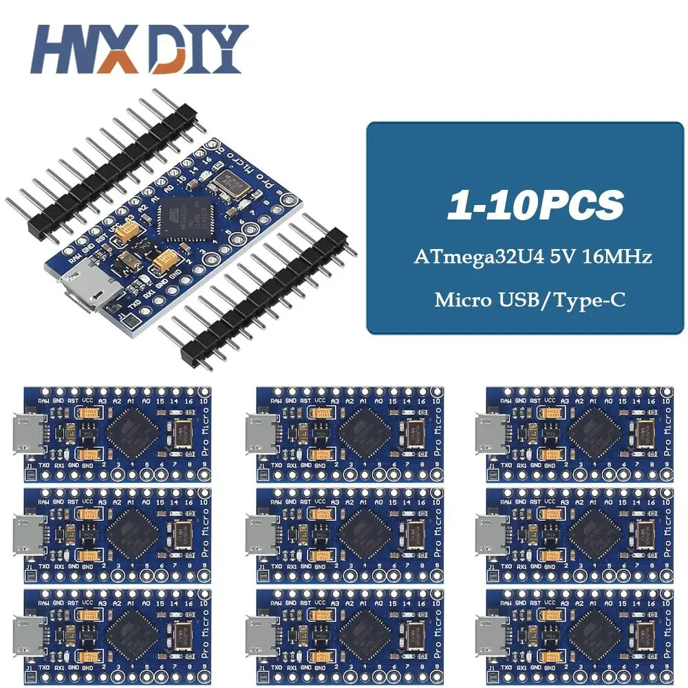 1-10 sztuk Pro Micro ATmega32U4 5V 16MHz oryginalny układ zamiennik ATmega328 dla Arduino Pro Mini dla Leonardo UNO R3
