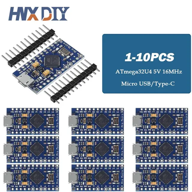 1-10 sztuk Pro Micro ATmega32U4 5V 16MHz oryginalny układ zamiennik ATmega328 dla Arduino Pro Mini dla Leonardo UNO R3