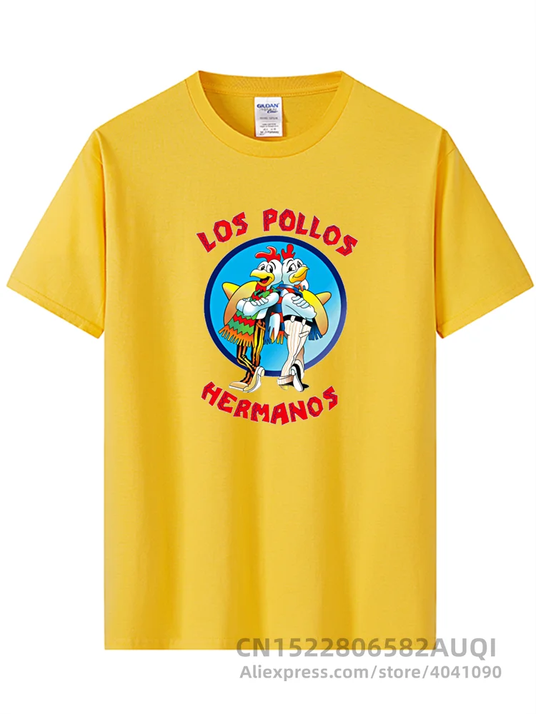 Men\'s High Quality T-shirt100%cotton Breaking Bad LOS POLLOS Chicken Brothers Printed Casual Funny Tshirt Male Tee Shirts