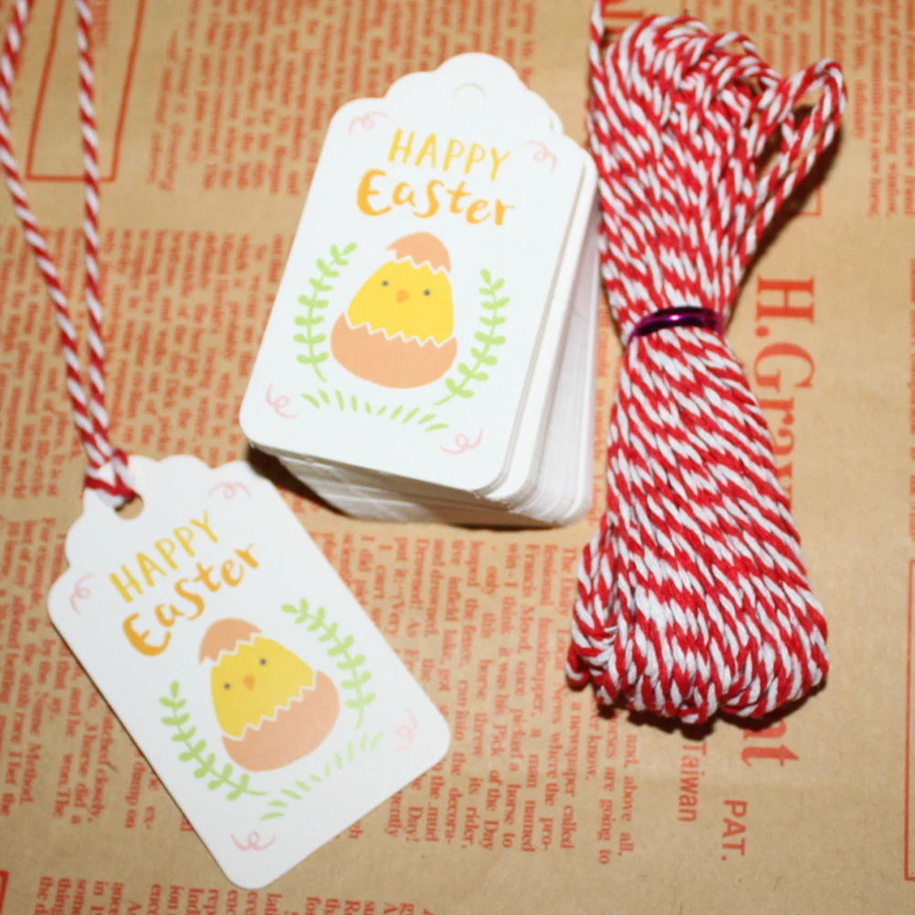 

200 Pcs Chicken Gift Tags Hanging Paper Decorations Party Favor Favors Card Labels