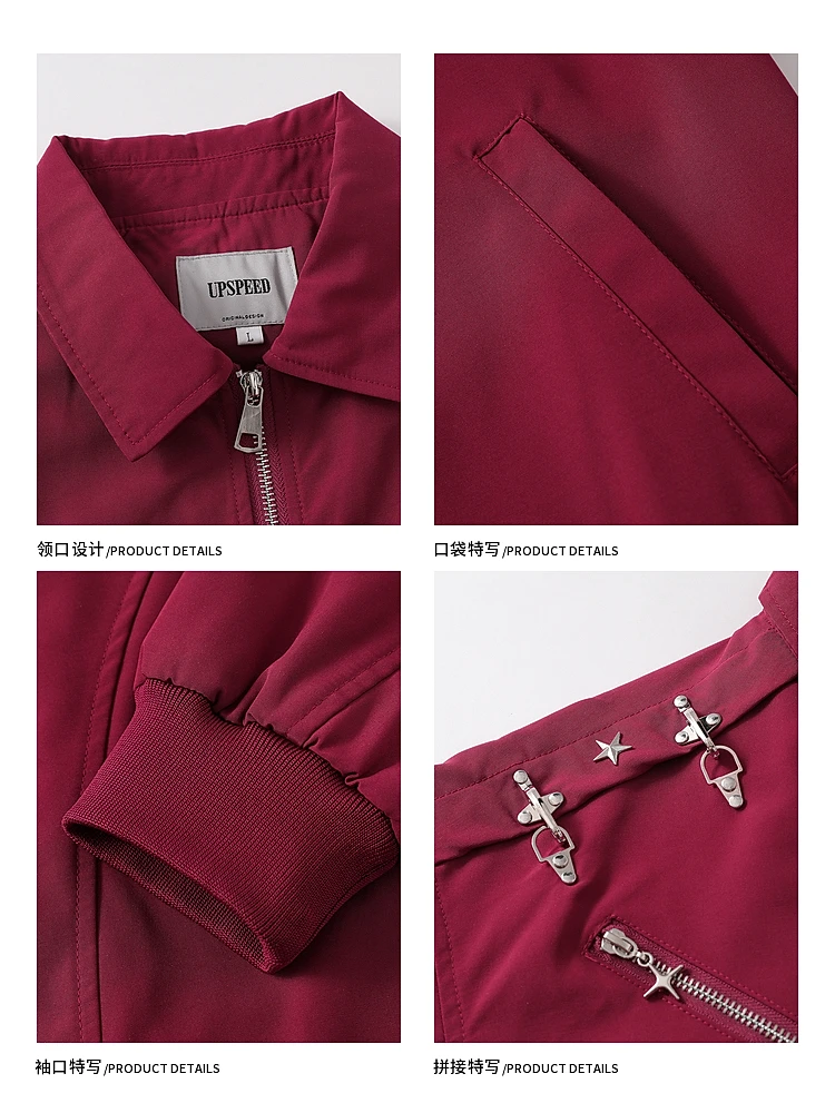 2025 Autumn New Trendy Fashion Tops Metal Buckle Tooling Jackets Men's High Street Handsome Long-sleeve Solid Color Chic Jackets