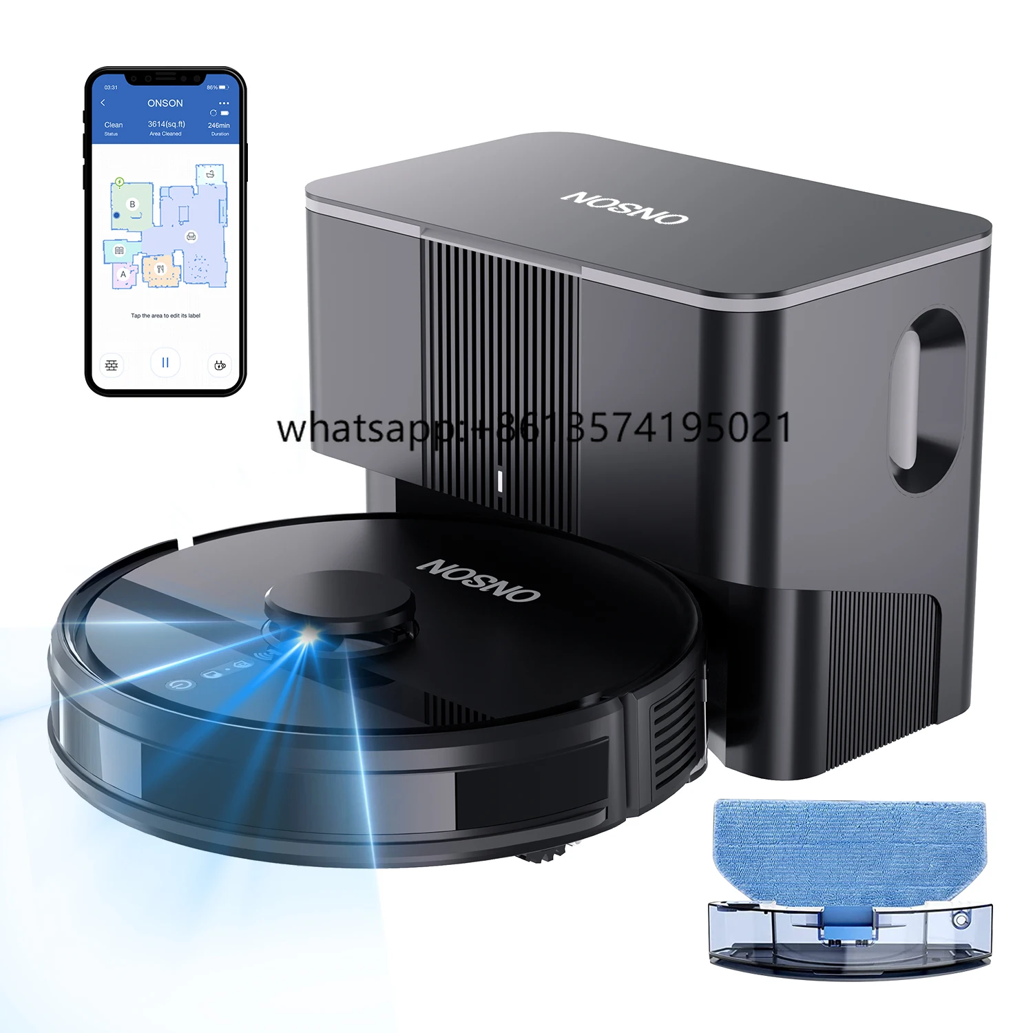 

Onson Sweep and Wet Mopping Appliances Strong Suction Auto Intelligent Robot Vacuum Cleaner