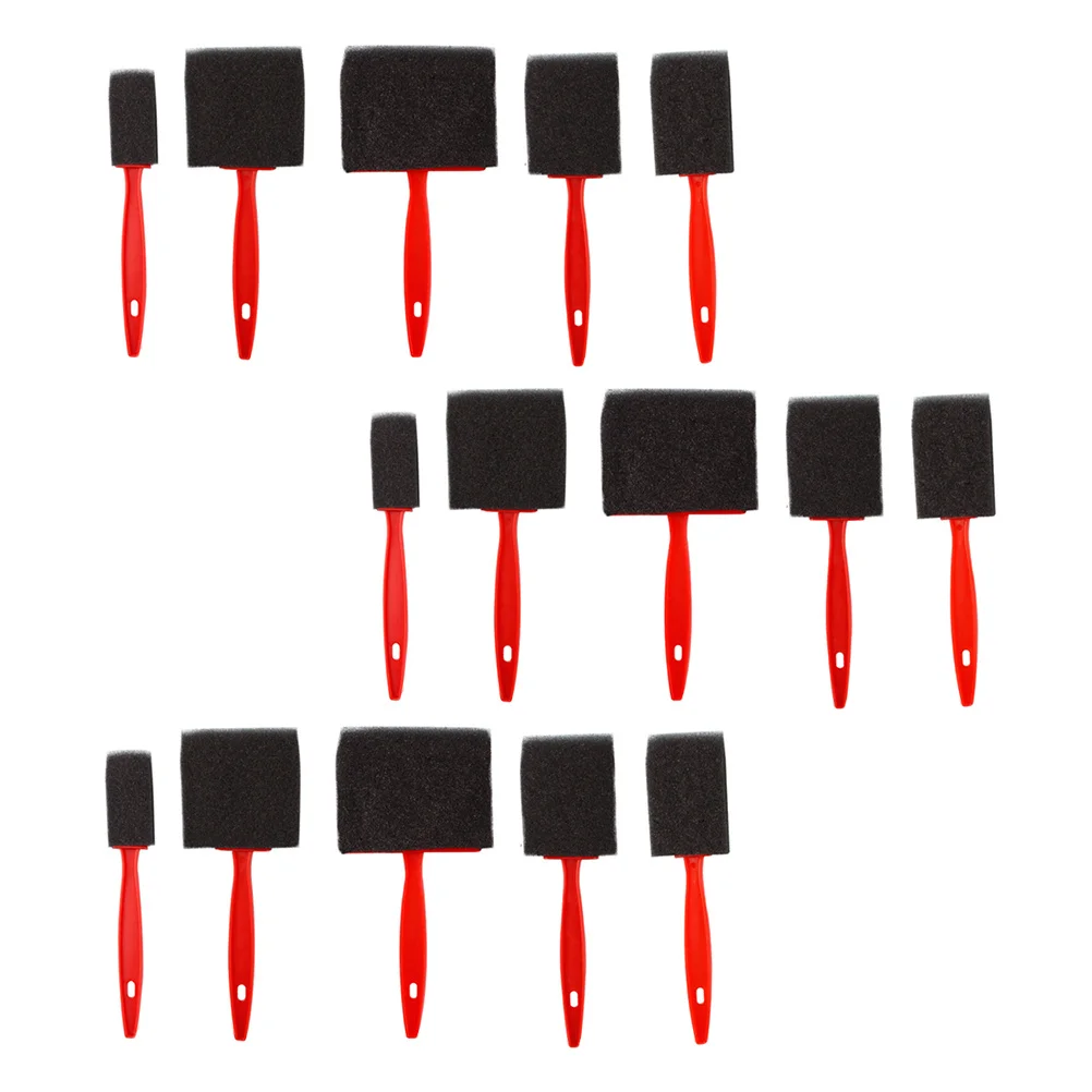 

15Pcs Sponge Brushes Set Plastic Handle Painting Drawing Tools for DIY Crafts Watercolor Acrylic Gouache Art
