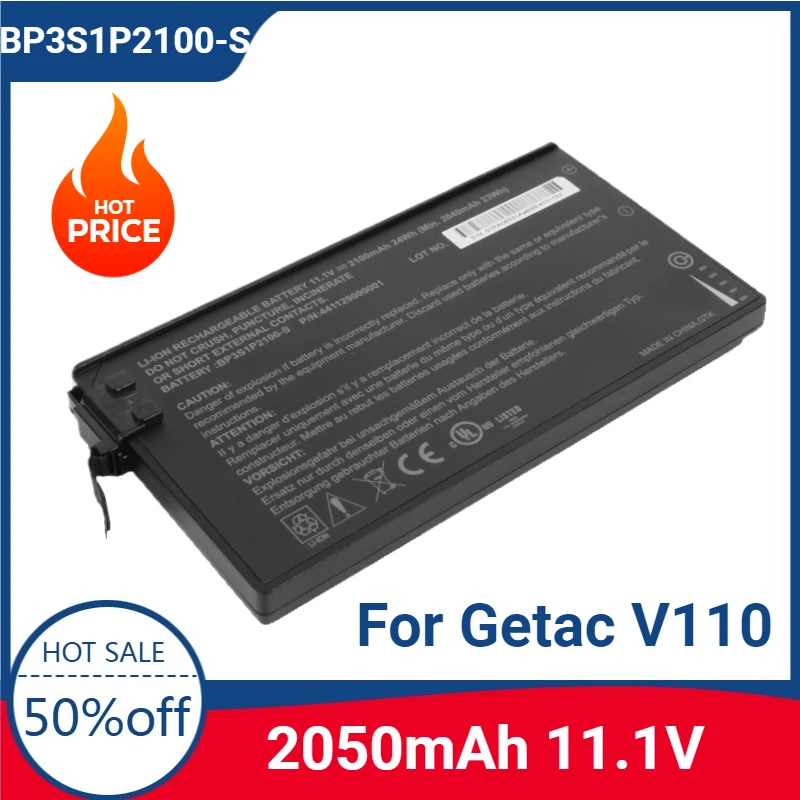 

New High-quality BP3S1P2100-S Laptop Battery for Getac V110 Rugged Notebook BP3S1P2100 441129000001 11.1V 2050mAh/23WH 3 Cells
