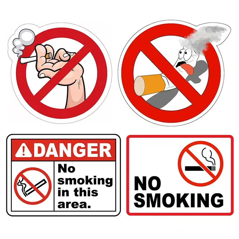 

Funny No Smoking WARNING Car Sticker Automobiles Motorcycles Exterior Accessories Vinyl Decal SH571