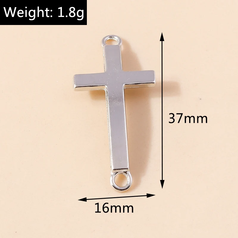 Leslie 10/20/30 Stück Steampunk Kreuz Charms für Ohrringe Halskette Schmuckherstellung Silber Farbe Gothic Kreuze Anhänger DIY Versorgung – Detail 10